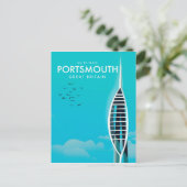 Portsmouth Great British Vacacation Poster Postkarte (Stehend Vorderseite)