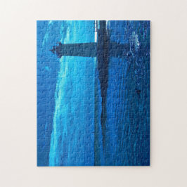 Portsmouth-Hafen - blaues Puzzlespiel Puzzle