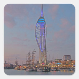 Portsmouth, Hampshire, England Quadratischer Aufkleber