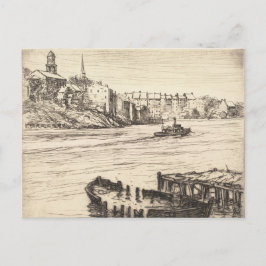 Portsmouth Harbor Vintag Postkarte