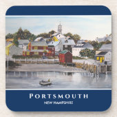 Portsmouth Harbour New Hampshire USA Malerei Getränkeuntersetzer (Vorderseite)