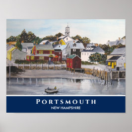Portsmouth Harbour New Hampshire USA Malerei Poster