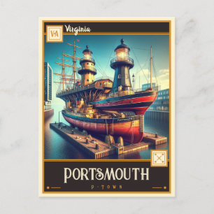 Portsmouth, Jungfrau Vintage Postkarte