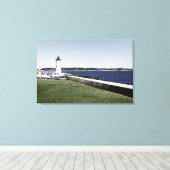 Portsmouth Lighthouse Leinwanddruck (Insitu (Holzboden))