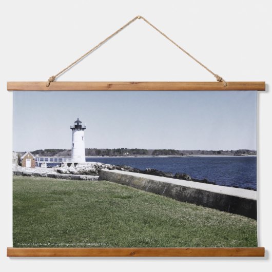Portsmouth Lighthouse Wandteppich Mit Holzrahmen (Vorne)