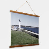 Portsmouth Lighthouse Wandteppich Mit Holzrahmen (Gewinkelt)