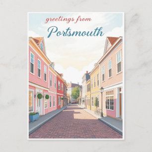 Portsmouth, New Hampshire – Kolonialstraßen Postkarte