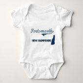 Portsmouth-New Hampshire-Stadt-Klassiker Baby Strampler (Vorderseite)