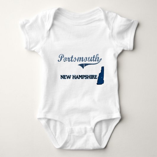 Portsmouth-New Hampshire-Stadt-Klassiker Baby Strampler (Vorderseite)