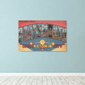 Portsmouth, Ohio - Große Buchstabenszenen Leinwanddruck (Insitu (Holzboden))