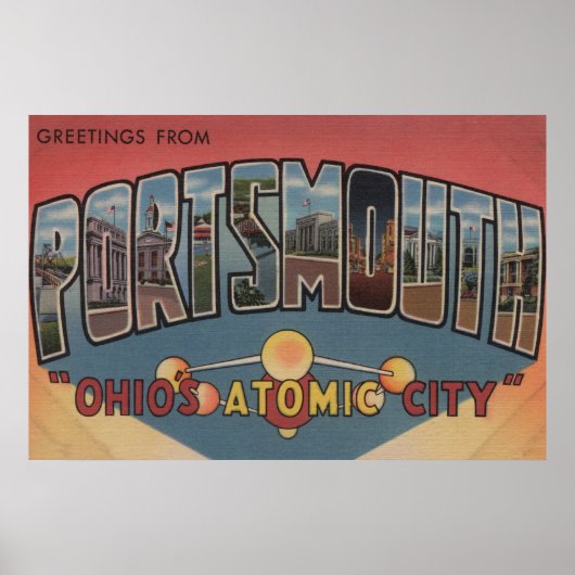 Portsmouth, Ohio - Große Buchstabenszenen Poster (Vorne)