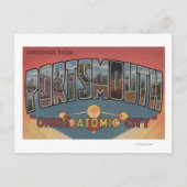 Portsmouth, Ohio - Große Buchstabenszenen Postkarte (Vorderseite)