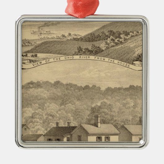 Portsmouth, Ohio Ornament Aus Metall (Vorne)