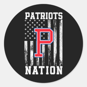 Portsmouth Patriots Logo Nation Hs Runder Aufkleber
