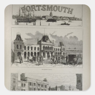Portsmouth Quadratischer Aufkleber