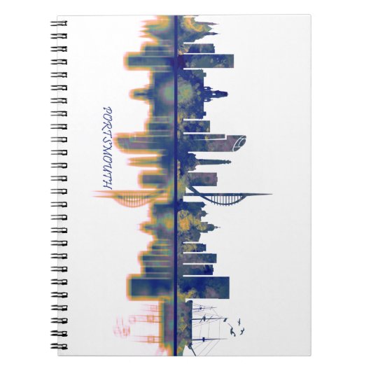 Portsmouth Skyline Notizblock (Vorderseite)