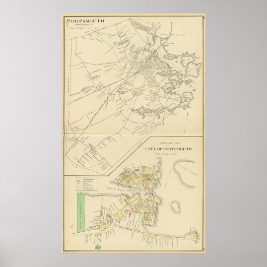Portsmouth, Stadt Portsmouth Poster (Vorne)