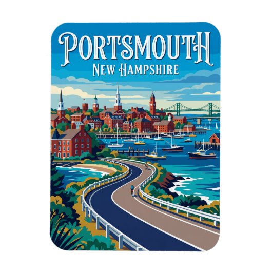 Portsmouth USA Magnet (Vertikal)