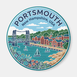 Portsmouth USA Magnet