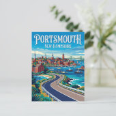 Portsmouth USA Postkarte (Stehend Vorderseite)