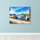 Portsmouth VA Riverfront Seaboard Gebäude Leinwanddruck (Insitu (Holzboden))