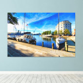 Portsmouth VA Riverfront Seaboard Gebäude Leinwanddruck (Insitu (Holzboden))