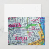 Portsmouth, VA Vintage Karte (Vorne/Hinten)