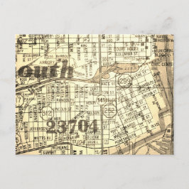 Portsmouth, VA Vintage Karte