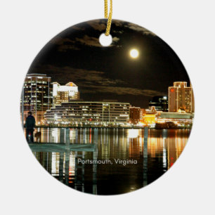 Portsmouth, Virginia City Foto Keramik Ornament
