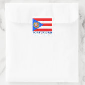 Portu-Rico Quadratischer Aufkleber (Tasche)