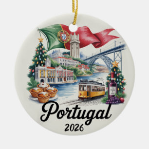 Portugal 2026 Weihnachtsbaumschmuck Reise Erbe Keramik Ornament