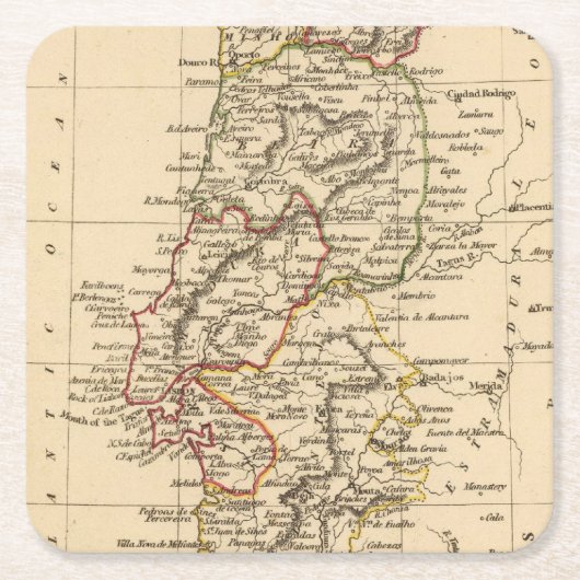 Portugal 7 rechteckiger pappuntersetzer (Vorderseite)