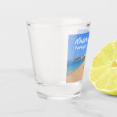 Portugal Albufeira Strand an der Algarve Souvenir Schnapsglas (Links)