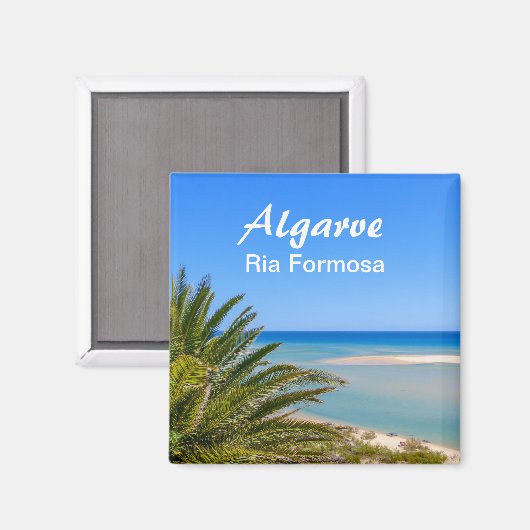 Portugal Algarve Ria Formosa Beach Souvenir Magnet (Vorderseite/Rückseite)