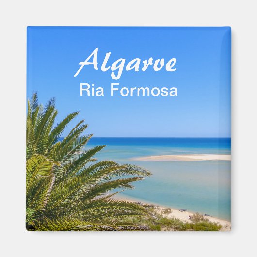 Portugal Algarve Ria Formosa Beach Souvenir Magnet (Vorne)