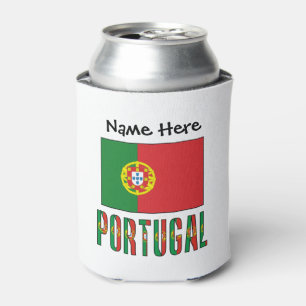 Portugal and Portuguese Flag with Your Name Dosenkühler