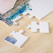 Portugal Aquarellbild Stadt Puzzle (Seite)