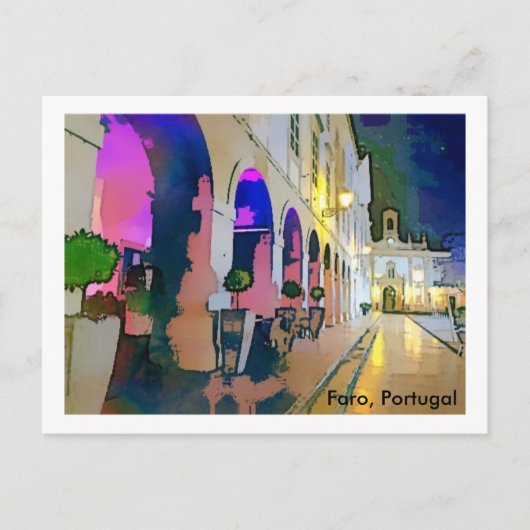 Portugal-Arco da Vila, Faro Postkarte (Vorderseite)