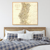 Portugal Atlas Karte Leinwanddruck (Insitu (Schlafzimmer))