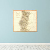 Portugal Atlas Karte Leinwanddruck (Insitu (Holzboden))