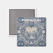 Portugal Azulejo Fliesen Magnet (Vorderseite/Rückseite)