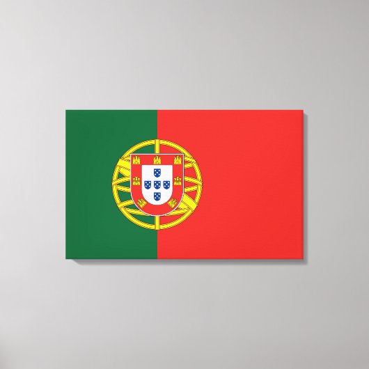 Portugal: Bandeira De Portugal Leinwanddruck (Vorderseite)