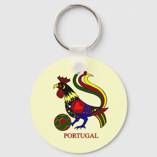 Portugal barcelos "galo" jogador de futebol schlüsselanhänger (Vorderseite)