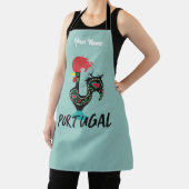 Portugal Barcelos Hahnensymbol, sage blau Schürze (InSitu)