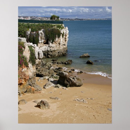 Portugal, Cascais. Praia da Rainha, ein Strand in Poster (Vorne)