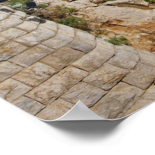 Portugal, Cascais. Praia da Rainha, ein Strand in  Poster (Ecke)