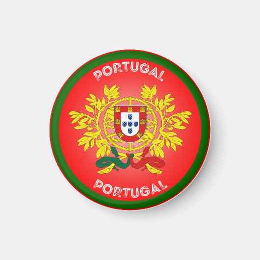 Portugal Coat of Arms Circle Shape Magnet (Vorne)
