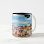 Portugal Coffee Tasse, Lissabon Fotografie, Zweifarbige Tasse (VorderseiteRechts)