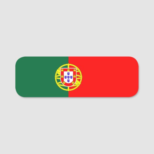 portugal country flag symbol namensschild (Vorderseite)