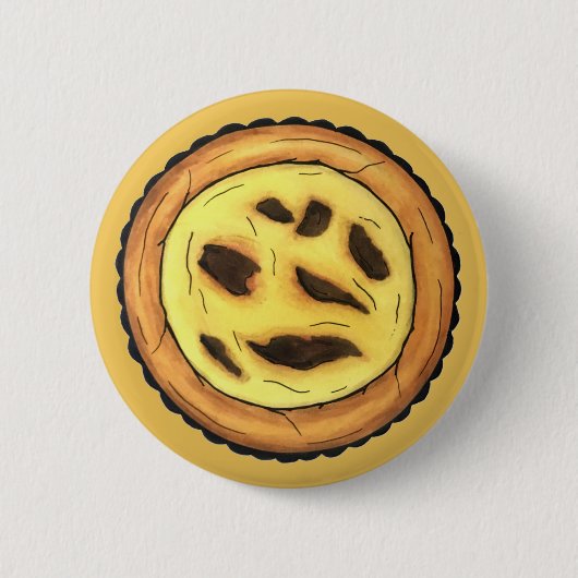 Portugal Custard Egg Tart Pastel Pastéis de Nata Button (Vorderseite)